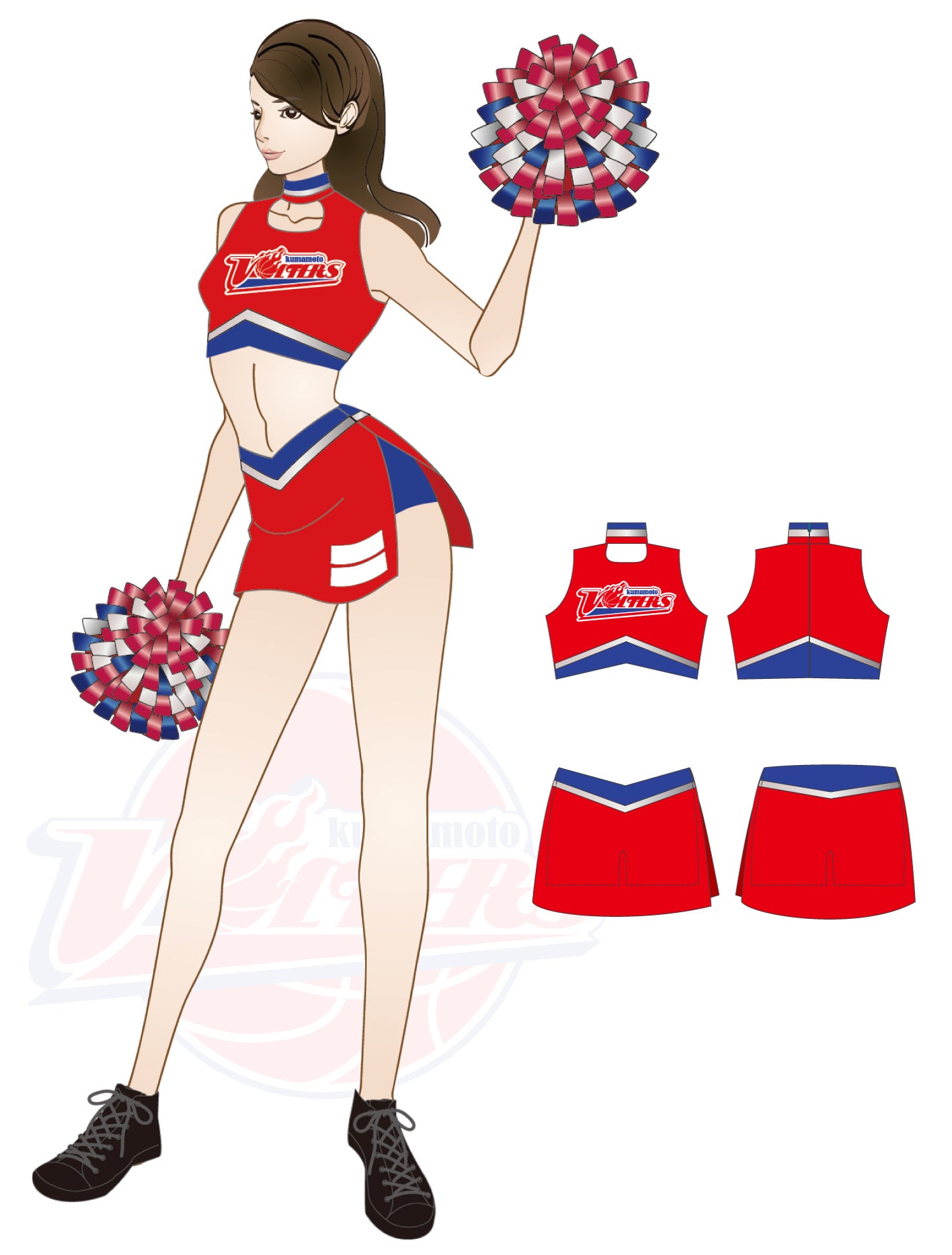 熊本ヴォルターズ公式チアリーダーズ『VG』第一期生およびコスチューム