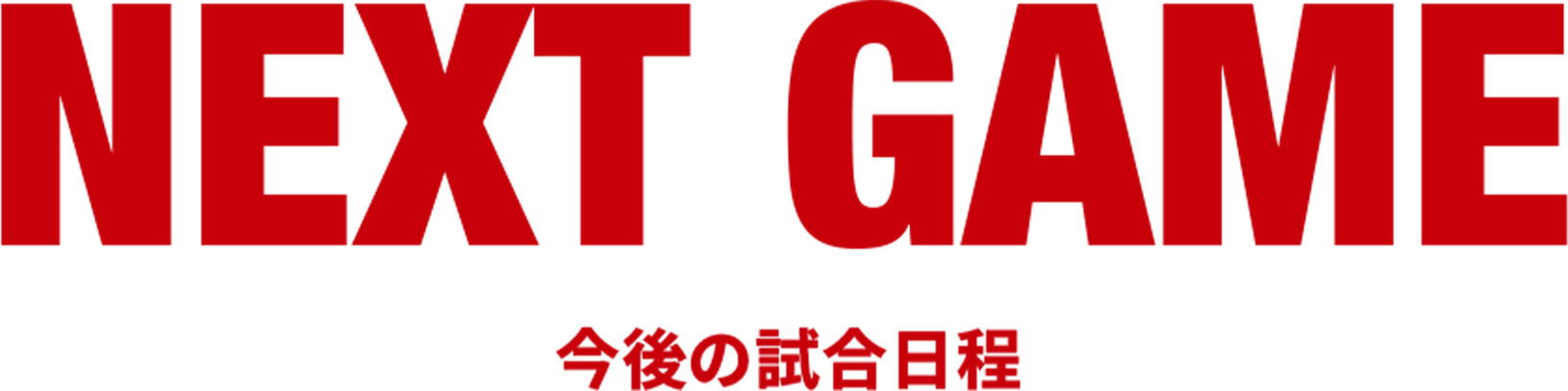 NEXT GAME 今後の試合日程